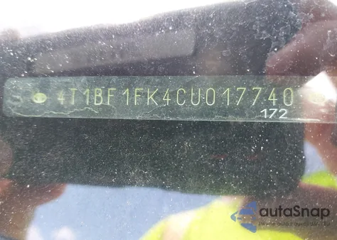 2012 Toyota Camry Xle from USA, damaged, VIN 4T1BF1FK4CU017740